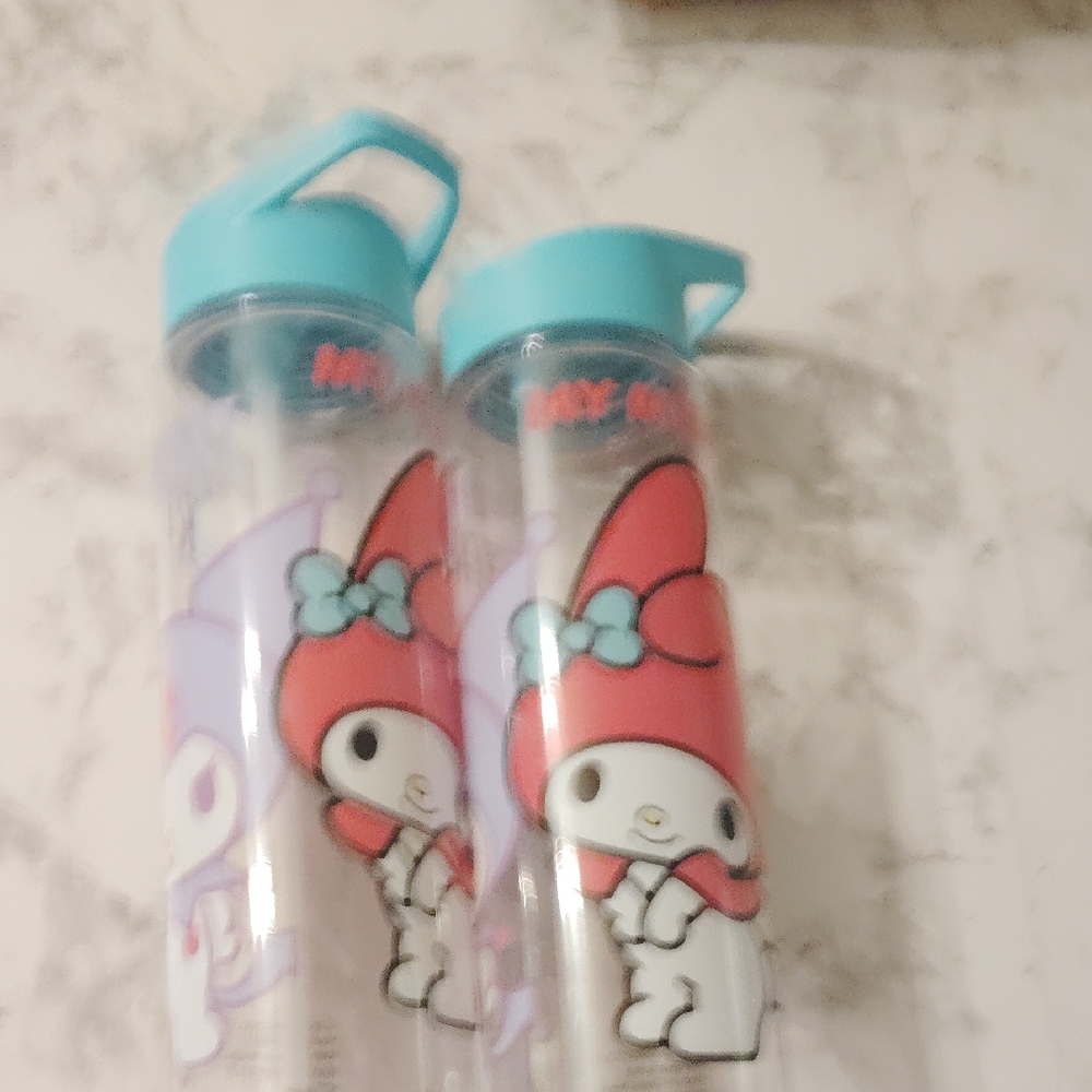 Claire's My Melody Water Bottles - Blue and Red